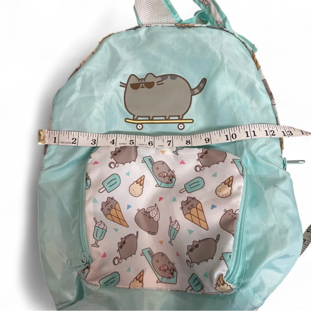 Pusheen Summer 2017 Box Fold Up Backpack Ice Cream Skateboard Mint‎ Green